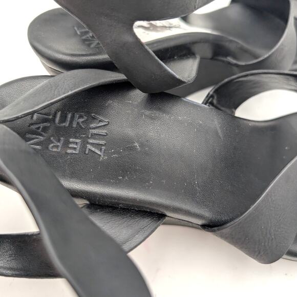 Naturalizer Priya Wedge Sandal Women's Ankle Strap Black Size US9.5M EU40.5 - Picture 9 of 13